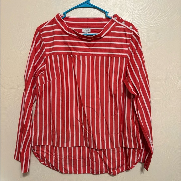 J. Crew Kids Striped Red and White Blouse - Picture 1 of 8